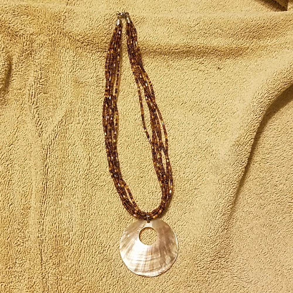 Beaded shell necklace